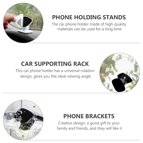 STOBAZA Phone Holding Stands Auto Multifunctional Phone Brackets for Car Dashboard and Windscreen Mounts Adjustable Cradle with Strong Suction for Smartphones Creative Design Black — view 5
