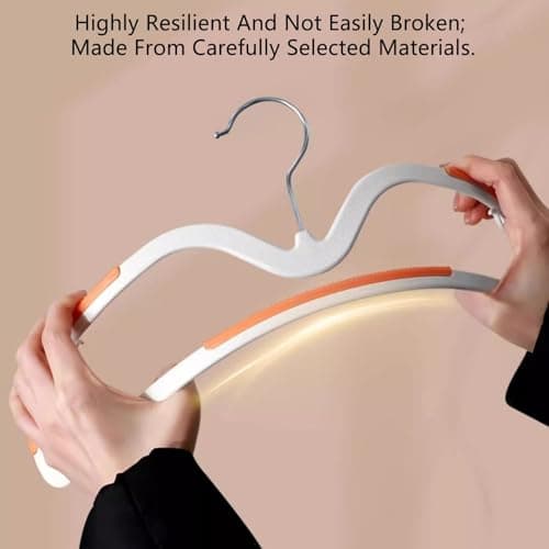 10 Pack Short Neck Plastic Hanrs with Metal Hook for Shirts & Pants Space Saving Design & Lightweight Closet s Perfect for Home & Travel — view 4