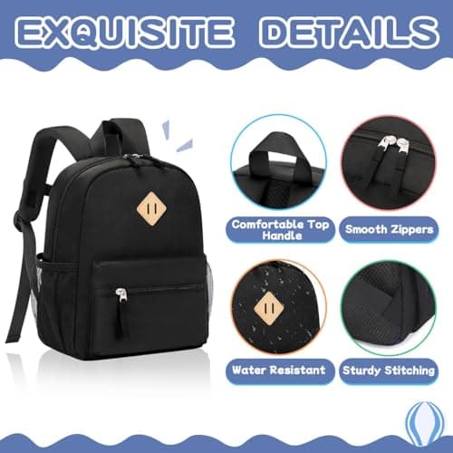 QIXIHU Toddler Backpack for Boys Girls, 12'' Mini Preschool Backpack for Kids Age 2-4 Years Old Small Toddler Bookbag for Kindergarten with Chest Buckle and Reflective Strip — view 6