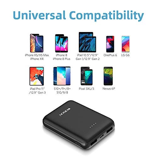 YOBON Power Bank 10000mAh Pocket Size Portable Charger Ultra Slim Mini External Battery Mobile Power Pack 2 Outputs for iPhone iPad Samsung Huawei Smart Phones Nintendo Switch Tablets and More — view 5