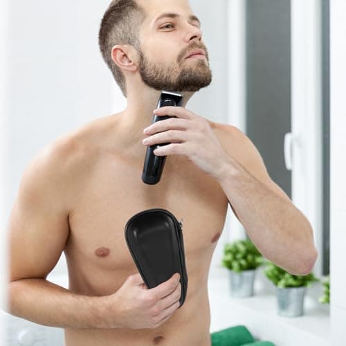 INOOMP Portable Eva Box Razor Storage, Manual for Men Shockproof and Foam Material, Lightweight Case Accessories Travel and Daily for Beard Trimmer — view 4