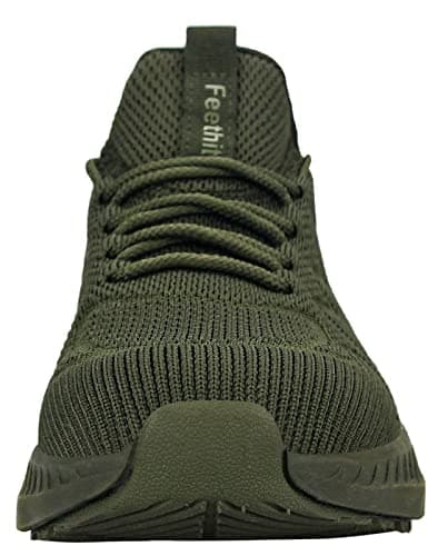 Feethit Women Trainers Casual Sneaker Shoes Gym Sport Tennis Army Green 6 — view 4