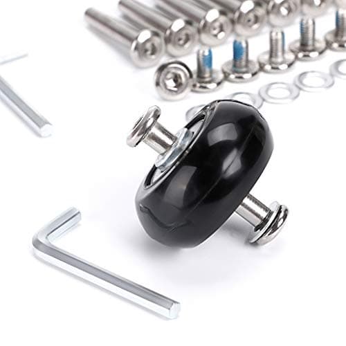 SUMNACON 4Pcs 40x18mm Luggage Suitcase Replacement Wheels, Rubber Swivel Caster Wheels Bearings Repair Kits — view 4