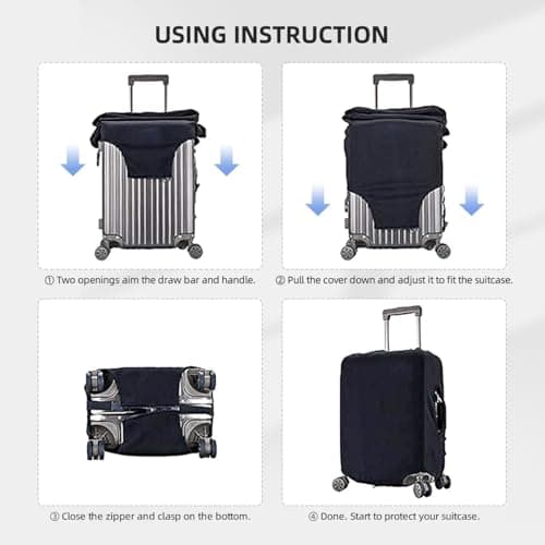 VQUVQV Elastic Travel Luggage Cover, Autumn Fox Maple Leaf Washable Suitcase Protector Cover Travel Accessories Fit 22-24 Inch Luggage, M — view 5