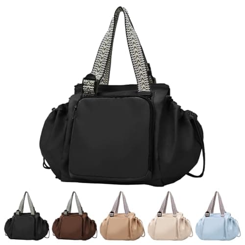 Multifunctional Expandable Travel Tote Bag - 3-in-1 Extra Large Stylish Backpack, Shoulder Bag for Travel, Beach, & Work, Black, 32cm x 23cm x 35cm / 12.60inch x 9.06inch x 13.78inch