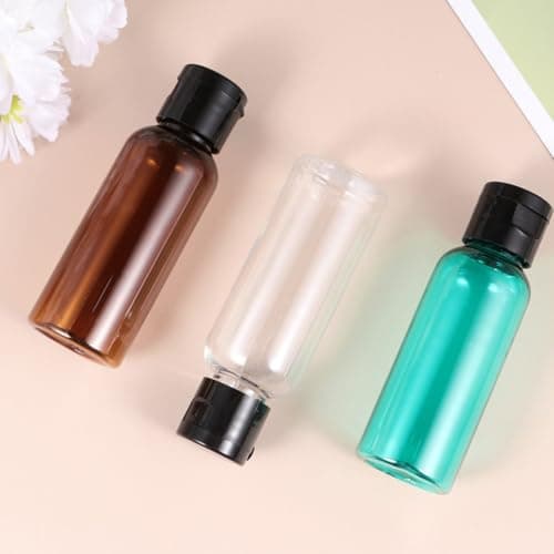 SUPVOX 12pcs Black Refillable Bottle 50ml Plastic Flip Cap Travel Container — view 4