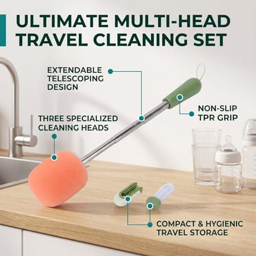 OVAQUIXI Travel Bottle Brush with Extendable Design — view 2