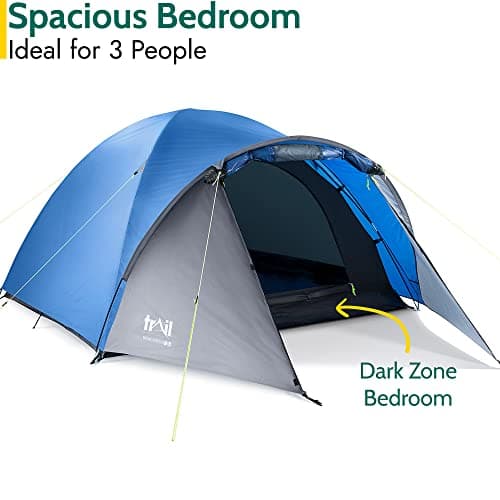 Trail Bracken 3 Man Tent with Porch, L320cm x W210cm x H130cm — view 3