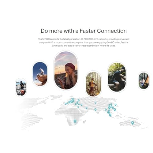TP-Link 4G Cat4 LTE Travel Mobile Mi-Fi Hotspot, Connection with Up to 10 Devices, Compatible with Most of the Network, Rechargeable/Up to 8 hours life Battery, Easy Management with tpMiFi App(M7200) — view 6