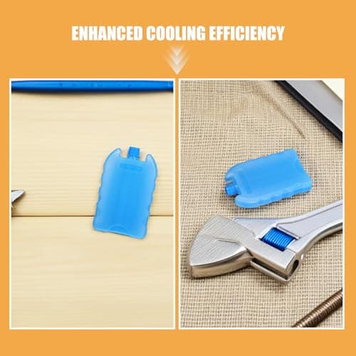 7pcs Air Conditioner Fan Cooler Ice Pack Pe Blue Refreezable — view 3