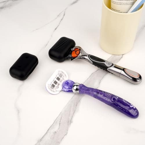 2Pack Razor Silicone Covers, Portable Shaver Holder for Travel, Razor Cover — view 6