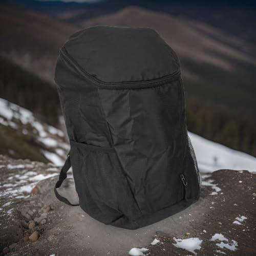 Packable Backpack 50L Lightweight Foldable Hiking Rucksack(Black) — view 3