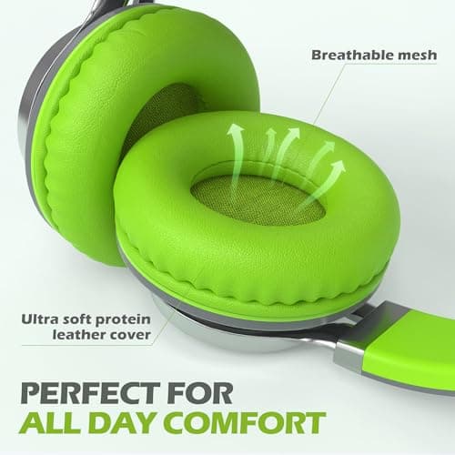 Ailihen C8 Foldable Headphones with Mic and Volume Control, Grey Green — view 3