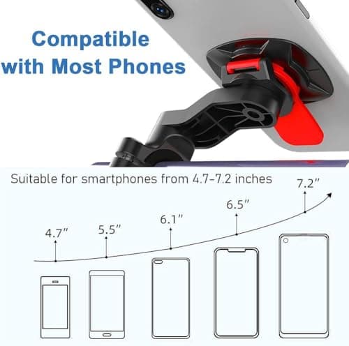 selling united Universal Bike Phone Mount, 360° Rotatable Handlebar Holder for 4.7-7.4" Smartphones, Waterproof, Black — view 4