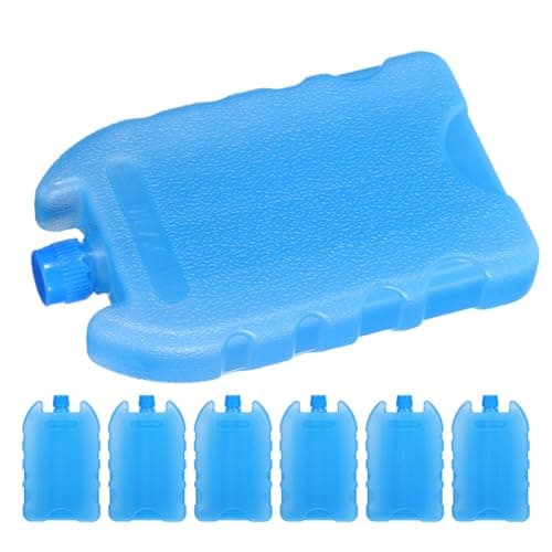 Zerodeko 7pcs Ice Crystal Pack Reusable Ice Bottles PE Blue Refreezable Portable for Air Cooler Fan, Swamp Cooler, Road Trip and Hiking