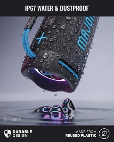 MAJORITY Move 4 Portable Bluetooth Speaker Wireless | Dynamic LED Effects — view 3