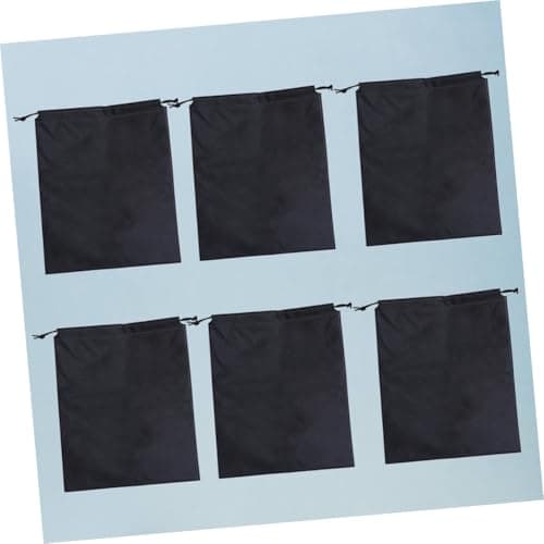 12pcs Black Nonwoven Fabric Drawstring Storage Bags 40x30cm — view 2