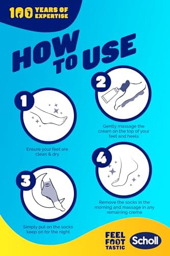 Scholl Overnight Renewal Kit, Footcare Cream 60 ml, Reusable Gel Heel Sleeves 1 Pair - Moisturise Dry Feet, Visible Results in 1 Night, Contains 5% Urea and Shea Butter, Podiatrist Approved — view 6