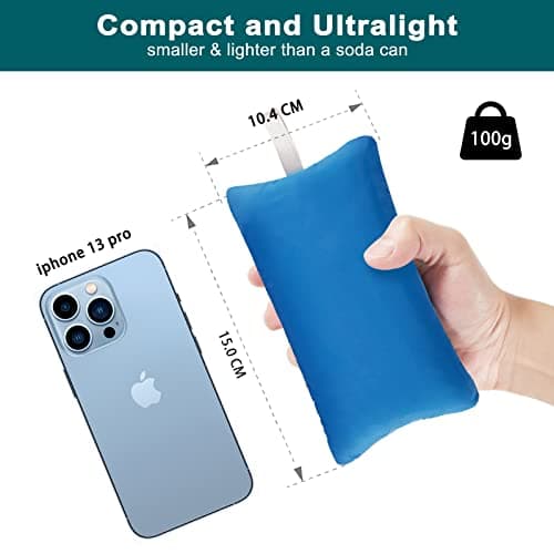 Eono Ultralight Inflatable Camping Pillows for Adults, Compressible Compact Travel Inflatable Pillow, Comfortable Ergonomic Blow Up Air Pillow for Camping, Hiking, Beach, Fishing — view 2