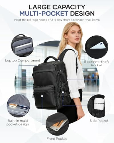 livbote Vacuum Backpack Travel Bag Vacuum Compression Backpack with Pump Ryanair 40x30x20 Carry on Cabin Bag Wizzair Waterproof Casual Daypack — view 4