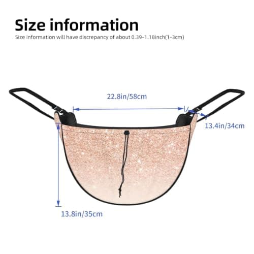 Alliya Rose Gold Faux Glitter Car Seat Organizer Miscellaneous Sorting Bag Seat Backrest Bag — view 3