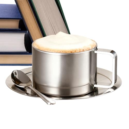 Stainless Steel Cups 200ml Spill Proof Double Wall Stainless Steel