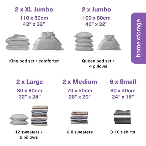 Bramble 20 Pack Vacuum Storage Bags for Clothes & Travel, 7 Sizes — view 5