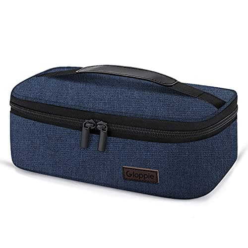 Gloppie Small Insulated Lunch Bag Mini Lunchbox 3.5L Food Containers Portable for Men Women, Durable & Compact Cooler Bags Reusable Snack Bag, Indigo Blue