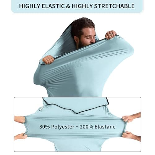 Naturehike Hut Sleeping Bag Ultralight Sleeping Bag Liner only 390g High Elasticity Travel Sleeping Bag with Small Pack Size for Backpacking, Hostels and Camping — view 2