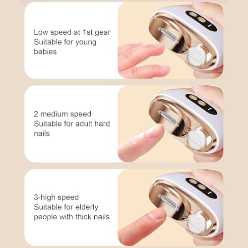 Electric Nail Clipper Three-Speed Rechargeable Manicure Tool — view 5