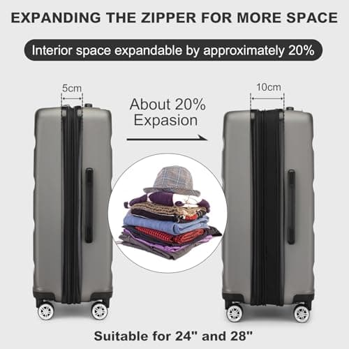 Kono Cabin Suitcase 55x35x22cm ABS+PC Hard Shell Carry On Travel Lugagge — view 5