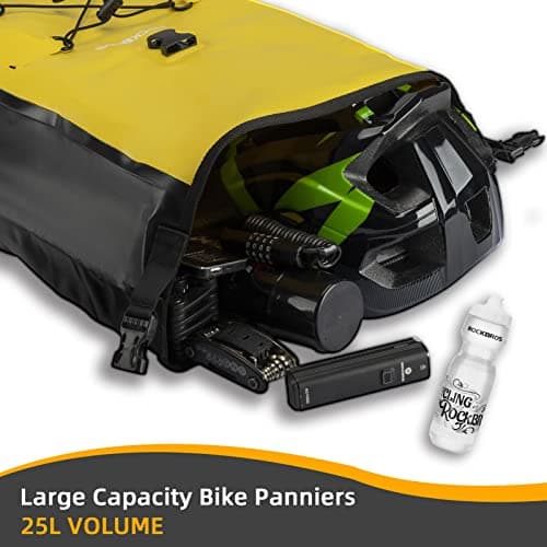 ROCKBROS Bike Pannier Bag 100% Waterproof, 25L-32L Rear Rack Bike Bag — view 4