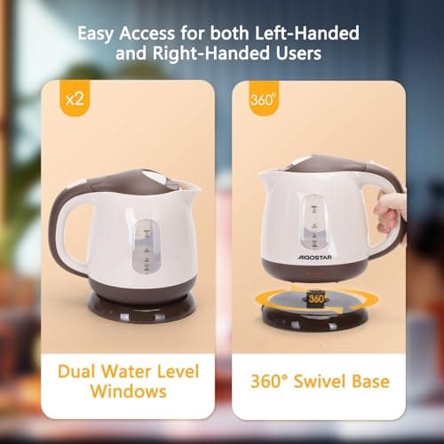 Aigostar 1.0L Portable Travel Electric Kettle, 1100W Low Wattage — view 3