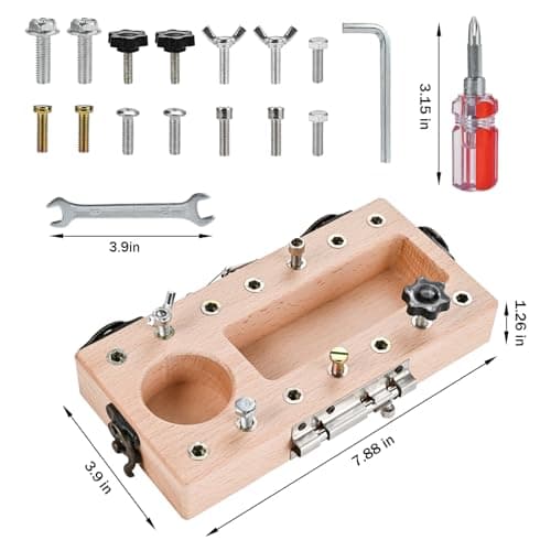 Wooderma Montessori Toys for 3+ Year Olds, Wooden Kids Tool Set — view 2