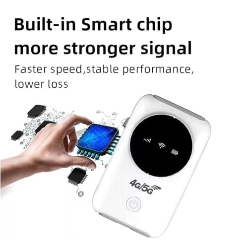 Aoresac 150Mbps 4G LTE WiFi Router, Satellite Connection, Pocket Mobile Hotspot for 10 Devices, Portable Wireless Internet with 3650mAh Battery, Travel, Work Remotely (EU) — view 4