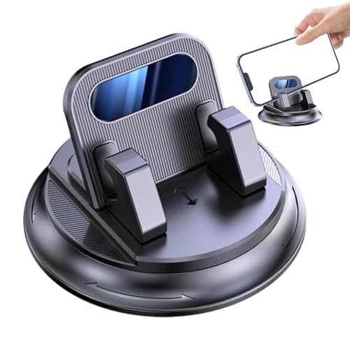 Phone Holder for Car Dashboard Adjustable Spring Clip with Rotation