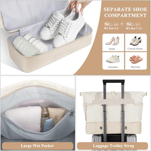 ETRONIK Gym Duffel Bag for Women, Sports Travel Bag with USB Charging Port — view 4