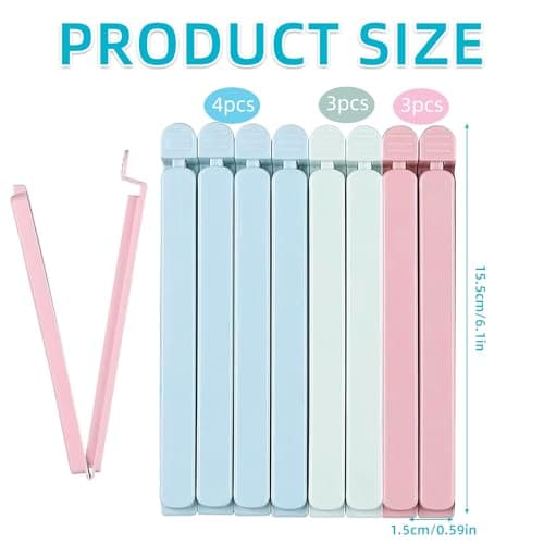 10 Pack Large Food Bag Clips, Clip Closure Bag,Sturdy Plastic Food Clips — view 2