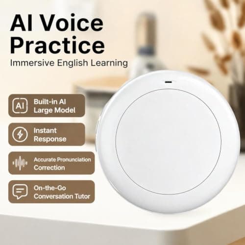 Smart Wearable Translator,Real-time AI Translator Language TranslatorDevice,English Spanish Voice Translation Device,Support 27Language,Foreign Language Practice Partner for Work,Travel,Communication — view 2