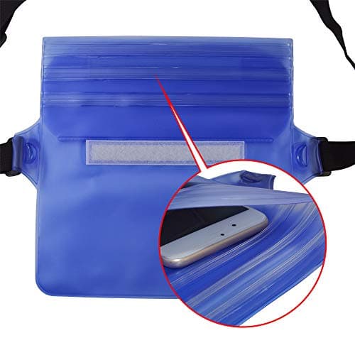 ipow [2 Pack] Waterproof Pouch Bag Case Waist Strap for Beach, Swim, Boating, Kayaking, Hiking, Etc - Protect iPhone, Cellphone, Camera, Cash, Passport, Document from Water, Sand, Snow, Dust and Dirt — view 4