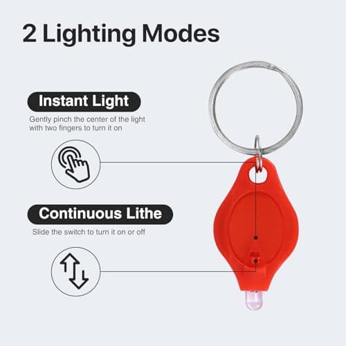 Palmcee 8 Pack Mini Torch Keyring, Portable Cob Keychain Work Light, Ultra Bright Battery Powered Key Chain Lights, Multifunctional Keychain Emergency Lights for Outdoor Camping Hiking — view 2