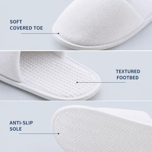 Ufyuayig Hotel Slippers Disposable Slippers, 5 Pairs Spa Slippers — view 4