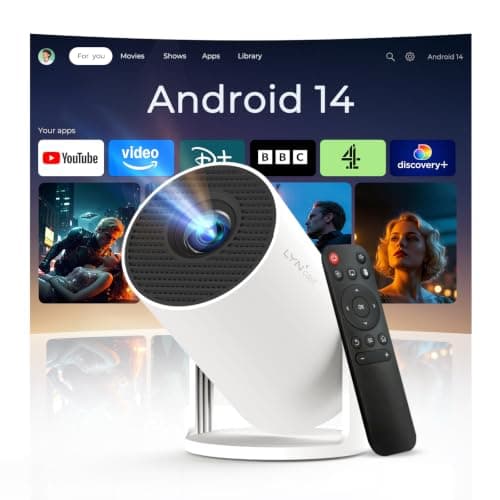 Mini Portable Projector for Bedroom 4K Support App Control Upgraded 300Pro+