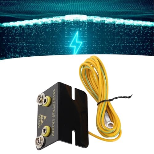 AKLOSIPY Professional -Hole ESD Grounding Socket for -Static Wrist Straps with .6m Cable, Port Banana Plug Adapter for Electronics Workstation, Static Dissipation Terminal Connector for — view 4