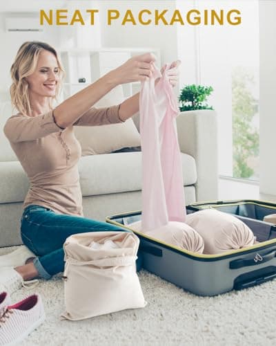 Julai Travel Shoe Bags, Velvet Drawstring Shoe Bags — view 5