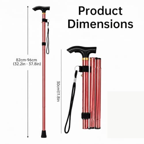 Walking Stick, Adjustable Folding Lightweight for Men & Women — view 2