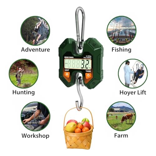 GRAM PRES Digital Hanging Scale 660LB/300KG,Handheld Mini Crane Scale — view 6