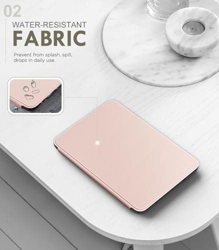 MoKo Case for 6" Amazon Kindle Basic 11th Gen 2024/2022, Rose Gold — view 3