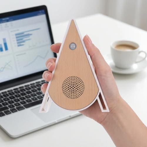 Singing Bird Box Motion Activated Wooden Sound Machine for Home Yoga — view 5