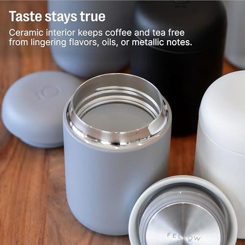 Fellow Carter Travel Mug 355 ml - Ceramic-Lined, Leak-Proof, Matte Black — view 5